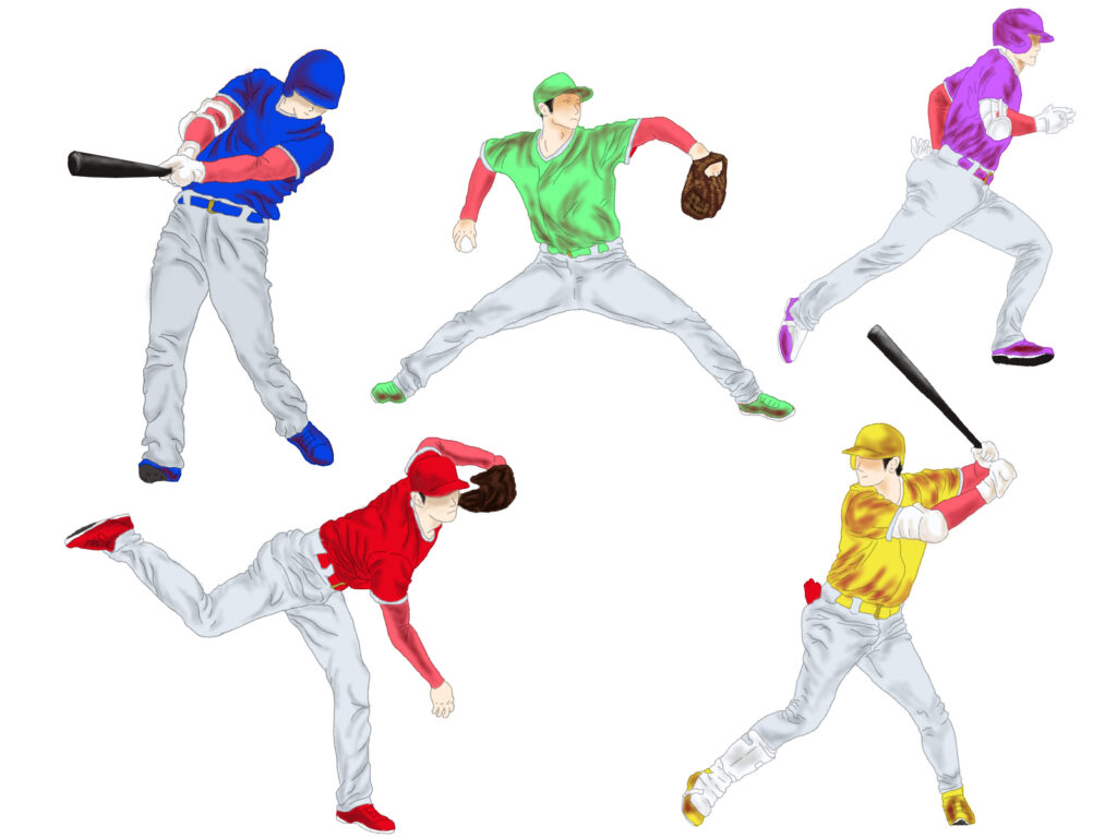 野球フォーム画像